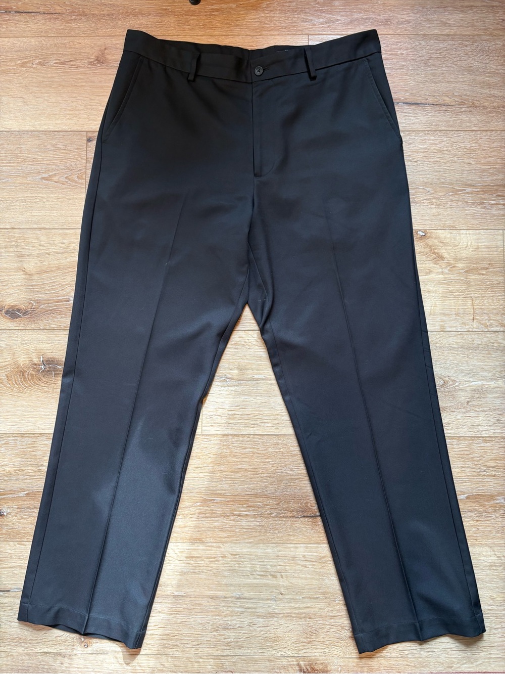 Greg Norman Collection Black Men's Wrinkle Free Dress Pants- 35X30